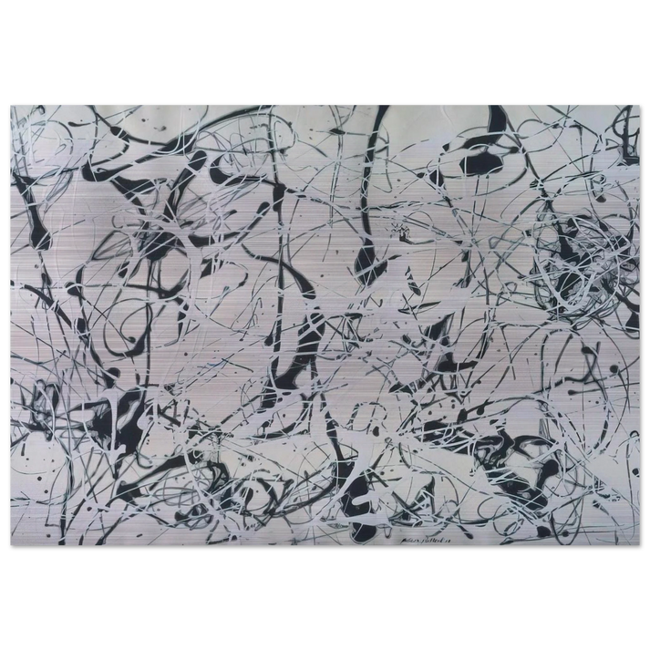 NUMBER 23 - Jackson Pollock Brushed Aluminum Print - 70x100 cm / 28x40 inches | Jackson Pollock Aluminum Print | Jackson Pollock Prints