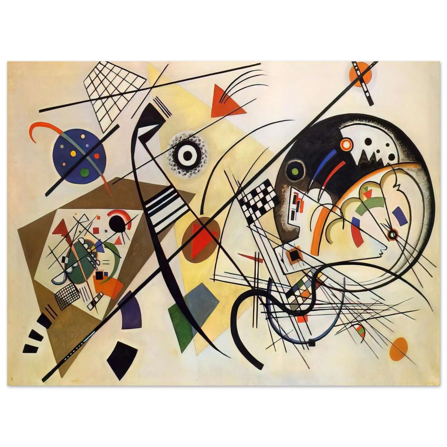 Wassily Kandinsky - TRANSVERSE LINE 1923 Fine Art Poster - Default Title