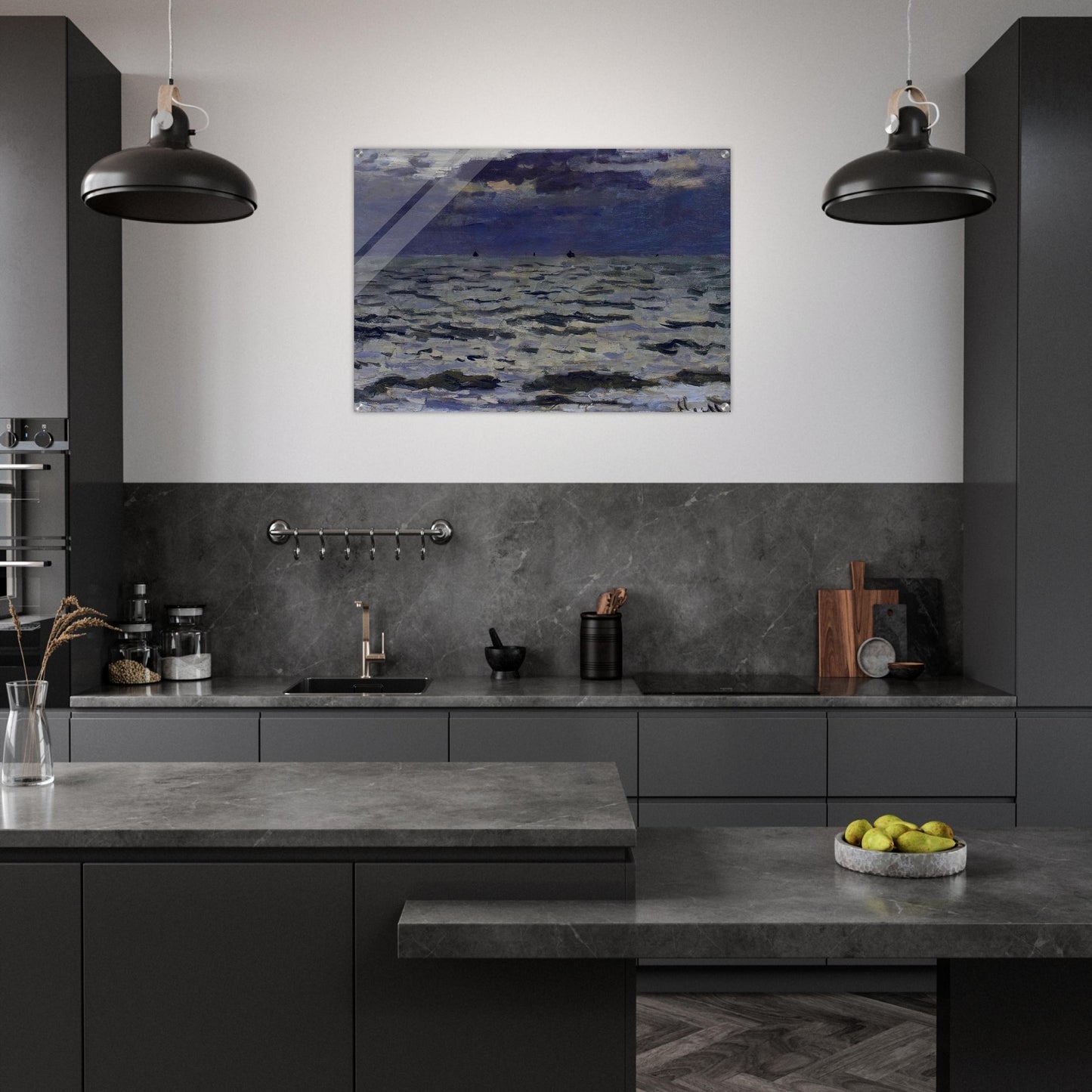 Seascape - claude monet Acrylic Print - 70x100 cm / 28x40″ inches