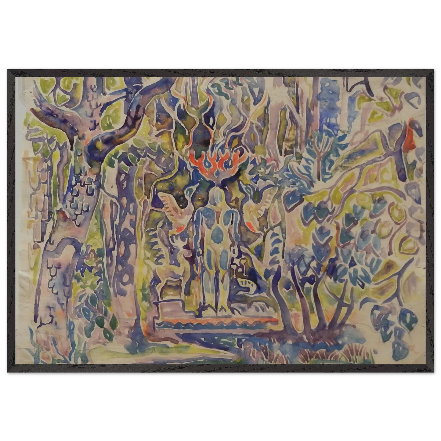 Walter Anderson N7 - Walter Inglis Anderson 70x100 cm / 28x40 inches Framed Art Print – Black Wooden Frame | Walter Anderson Prints