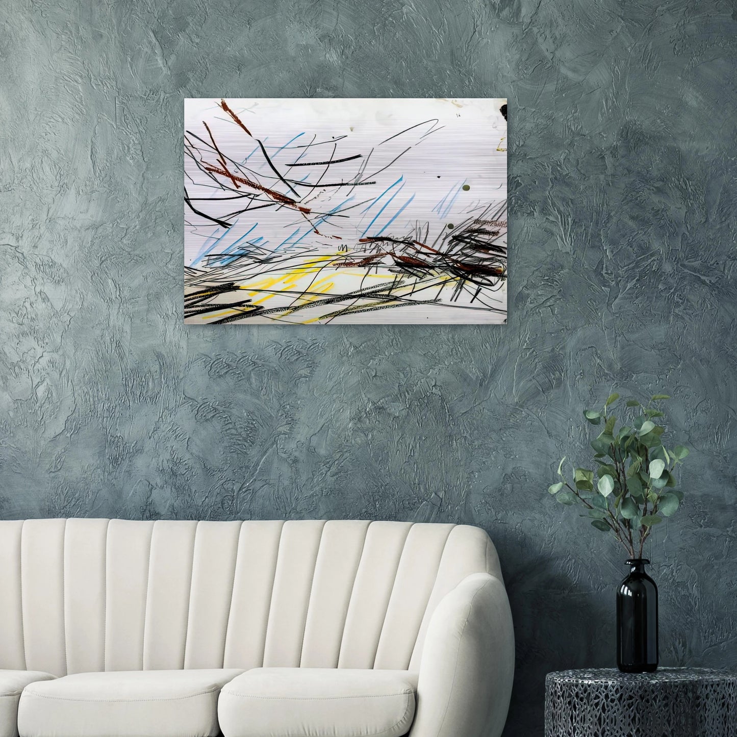 WORKING DRAWING FOR PRIMROSE HILL 1 - Frank Auerbach Brushed Aluminum Print - 70x100 cm / 28x40 inches | Frank Auerbach Aluminum Print | Frank Auerbach Prints