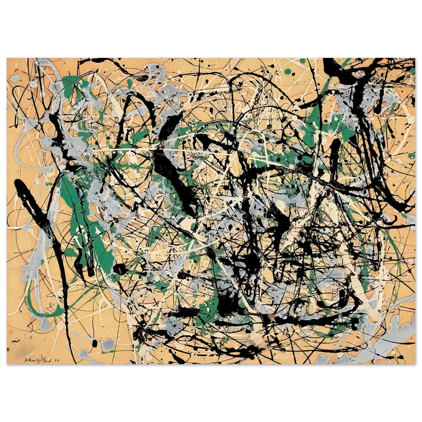 Jackson Pollock - NUMBER 17 1949 Fine Art Poster - Default Title