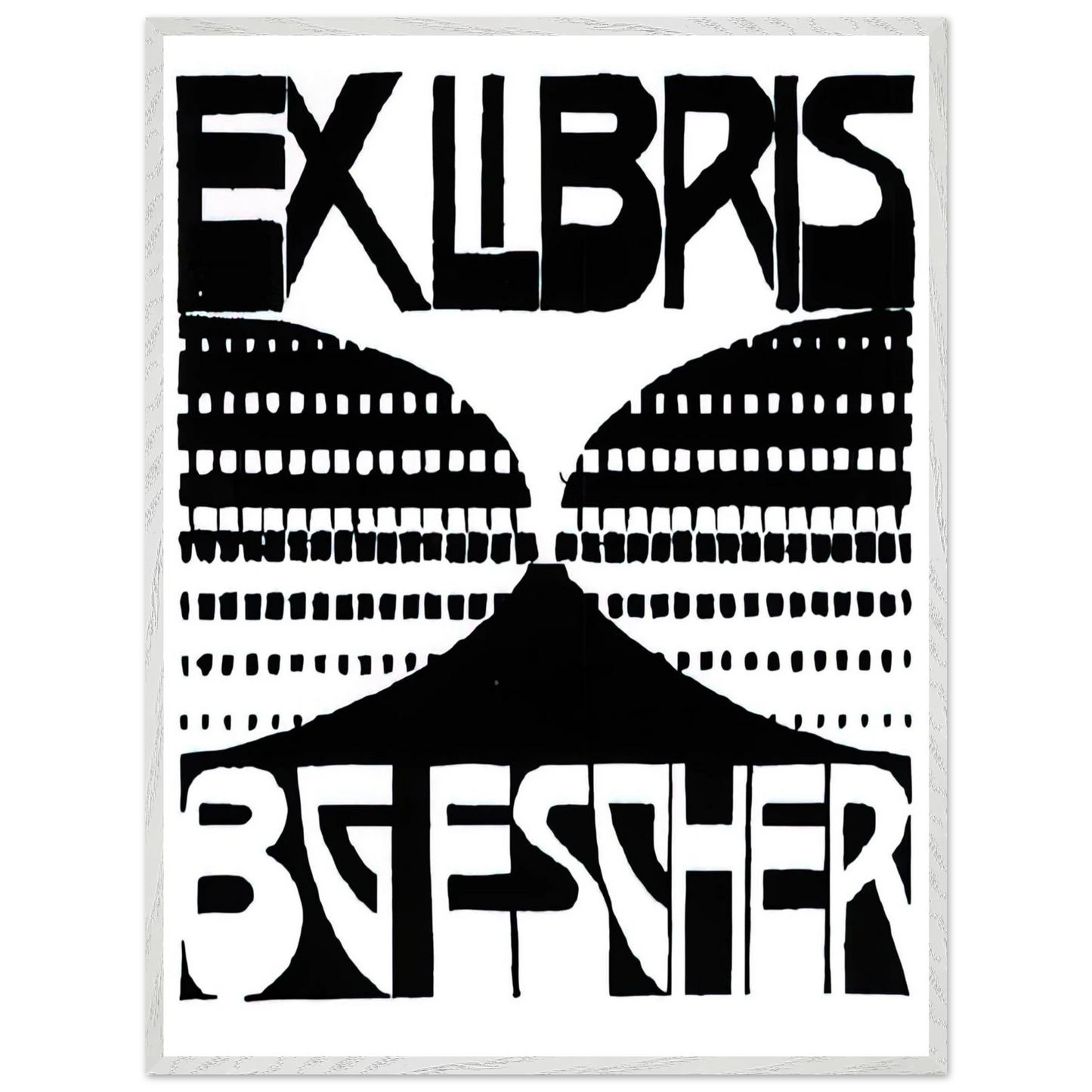 MC Escher - BOOKPLATE B G ESCHER BEER Wall Art - 60x80 cm / 24x32 inches - Fine Art Poster - -