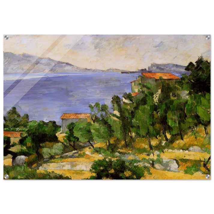 The Bay of L'Estaque from the East - Paul Cézanne Acrylic Print - 70x100 cm / 28x40″ inches | Paul Cézanne Wall Art | Paul Cézanne Prints