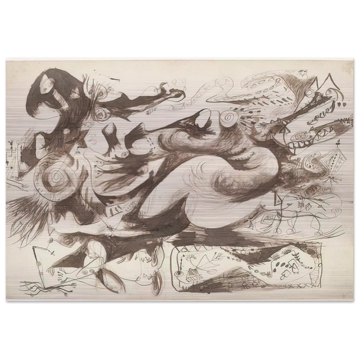 UNTITLED O CONNOR THAW 770 - Jackson Pollock Brushed Aluminum Print - 70x100 cm / 28x40 inches | Jackson Pollock Aluminum Print | Jackson Pollock Prints