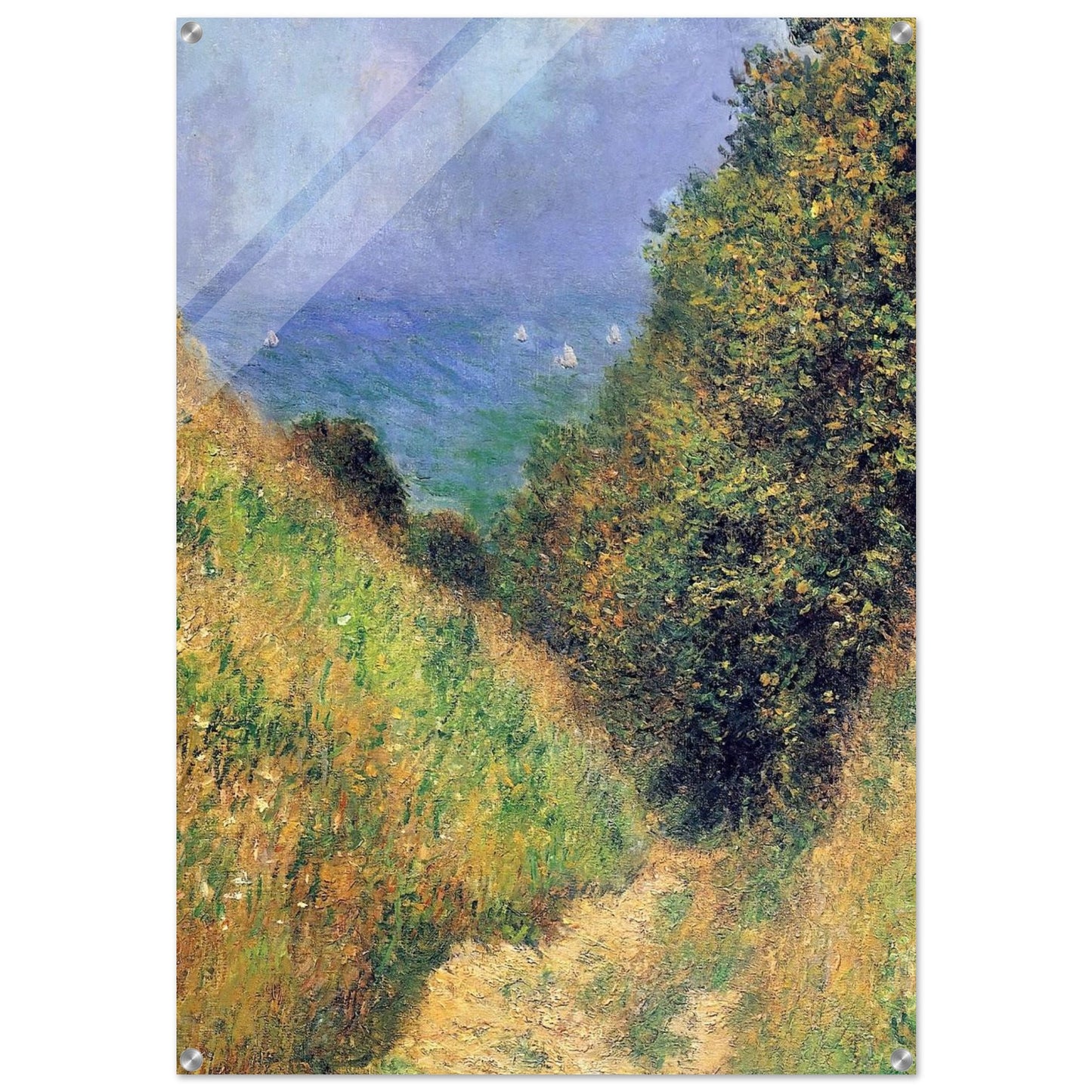 Path at Pourville 02 - claude monet Acrylic Print - 70x100 cm / 28x40″ inches