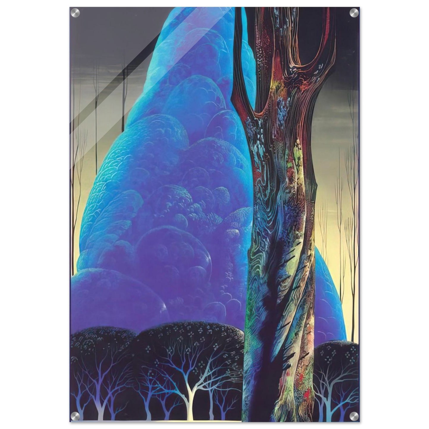 Blue Nocturne - Eyvind Earle Acrylic Print - 70x100 cm / 28x40″ inches