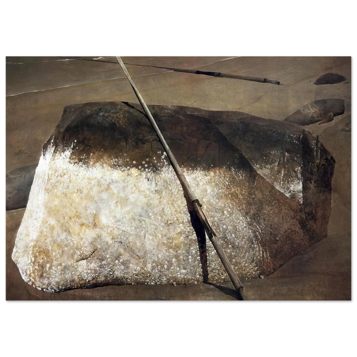 Andrew Wyeth - NOT DETECTED 38 Wall Art - 30x40 cm / 12x16 inches - Premium Wooden Framed Poster With Fine Art Paper-canvas - White frame