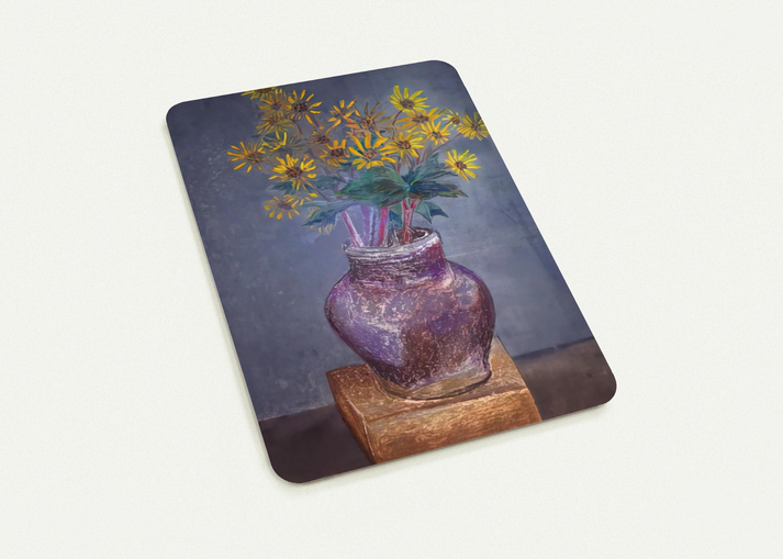 Homemade Painting of a Homemade Bouquet of Sand Dune Daisies in a Homemade Vase - 1982 By Morris Graves Pack of 10 Post Cards | Morris Graves Post Cards | A6 (10.5 x 14.8 cm) - 4.1 x 5.8 inches