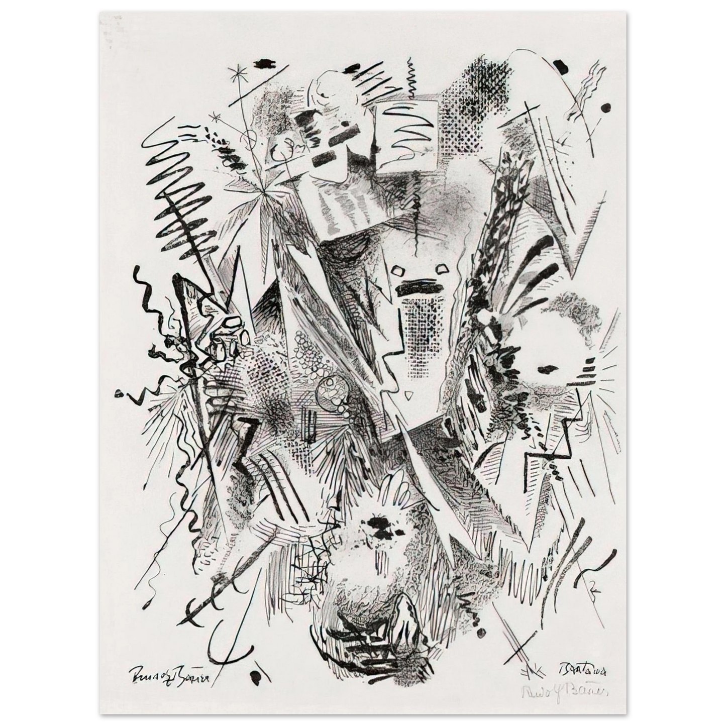 Rudolf Bauer - BANTAMA 1921 Fine Art Poster - Default Title
