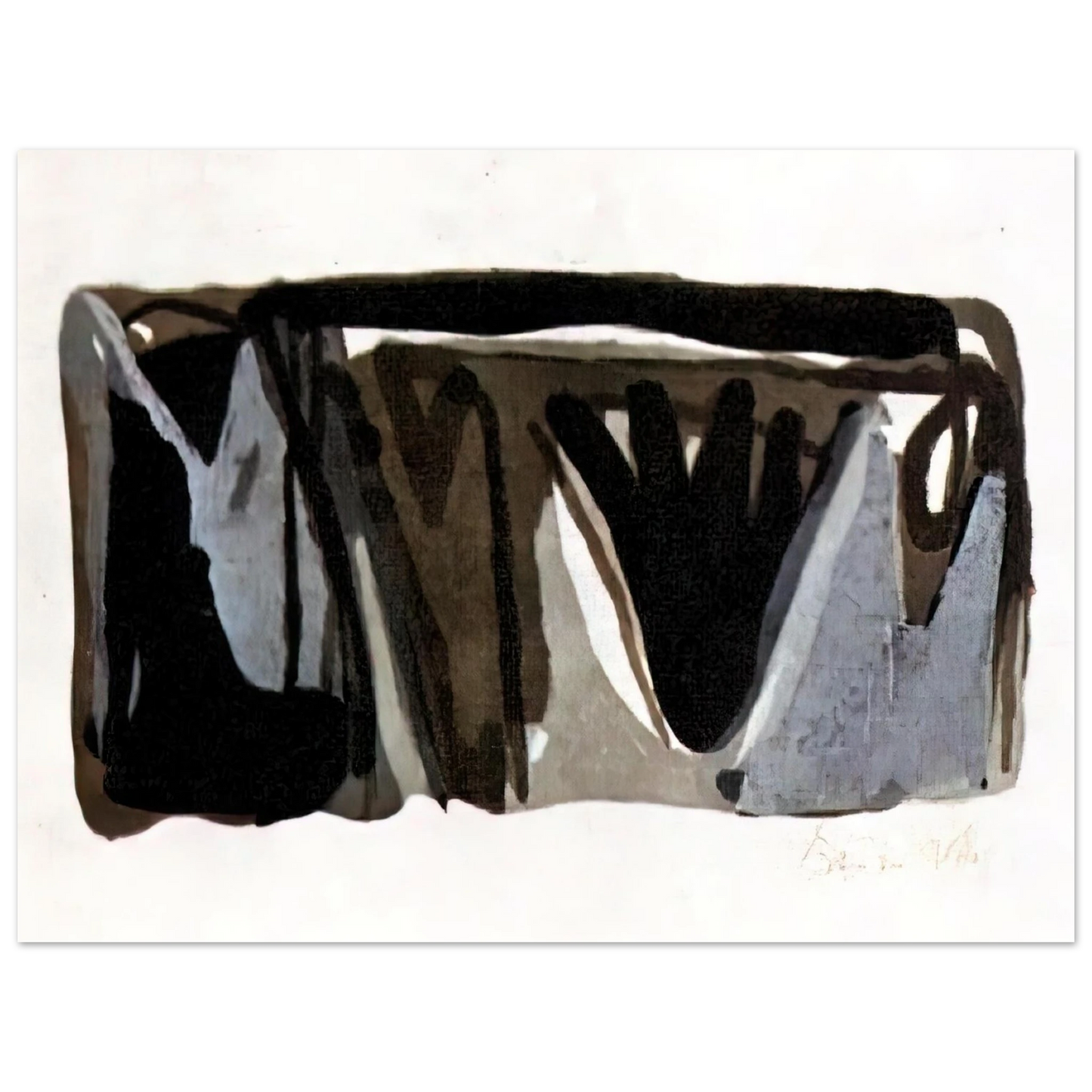 Bram van Velde - Grise nuit - 1975 Fine Art Poster - Default Title