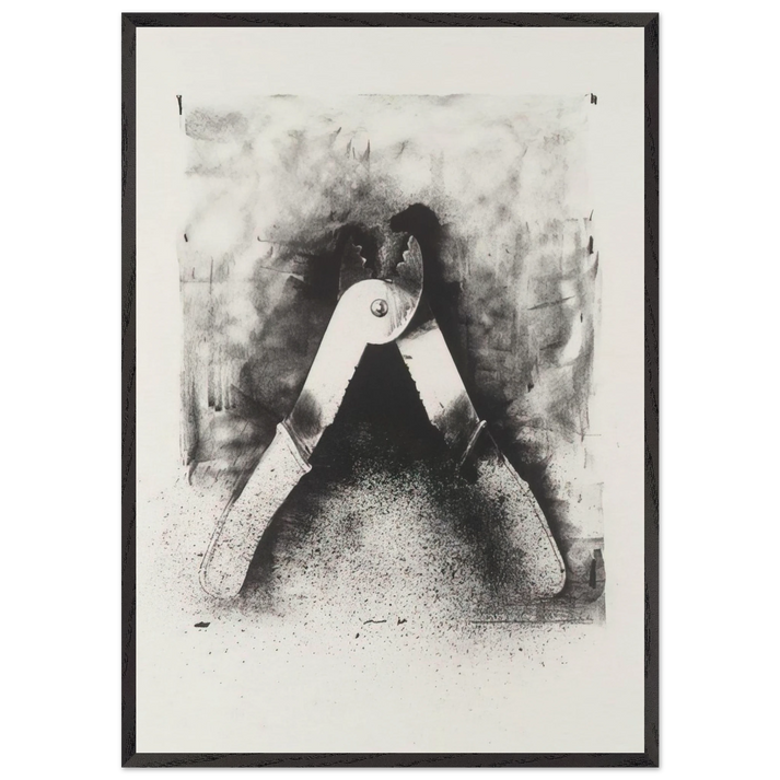 UNTITLED FROM TEN WINTER TOOLS 1973 7 - Jim Dine 70x100 cm / 28x40 inches Framed Art Print – Black Wooden Frame