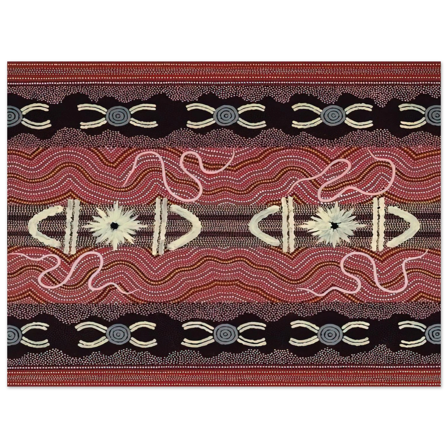 Clifford Possum Tjapaltjarri - Men's Initiation, Spider Dreaming - 1999 Fine Art Poster - Default Title