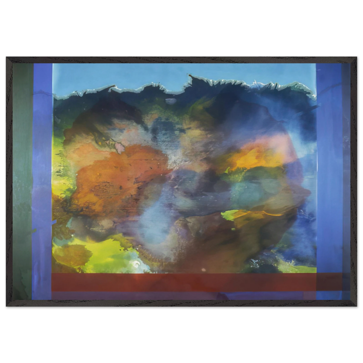 Ocean Unconscious - 1985 - Ronnie Landfield 70x100 cm / 28x40 inches Framed Art Print – Black Wooden Frame