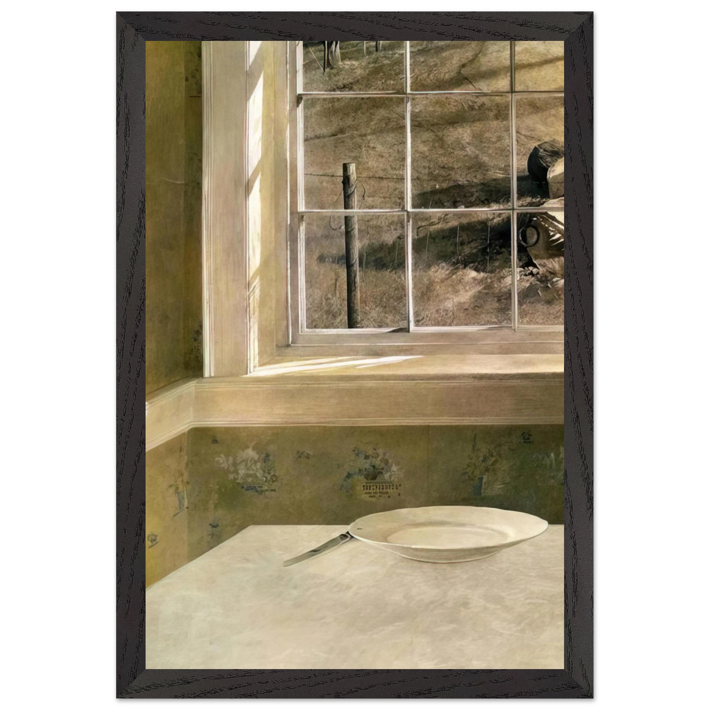 Andrew Wyeth - GROUNDHOG DAY Wall Art - 21x29.7 cm / 8x12" - Premium Wooden Framed Poster With Fine Art Paper - Wood frame