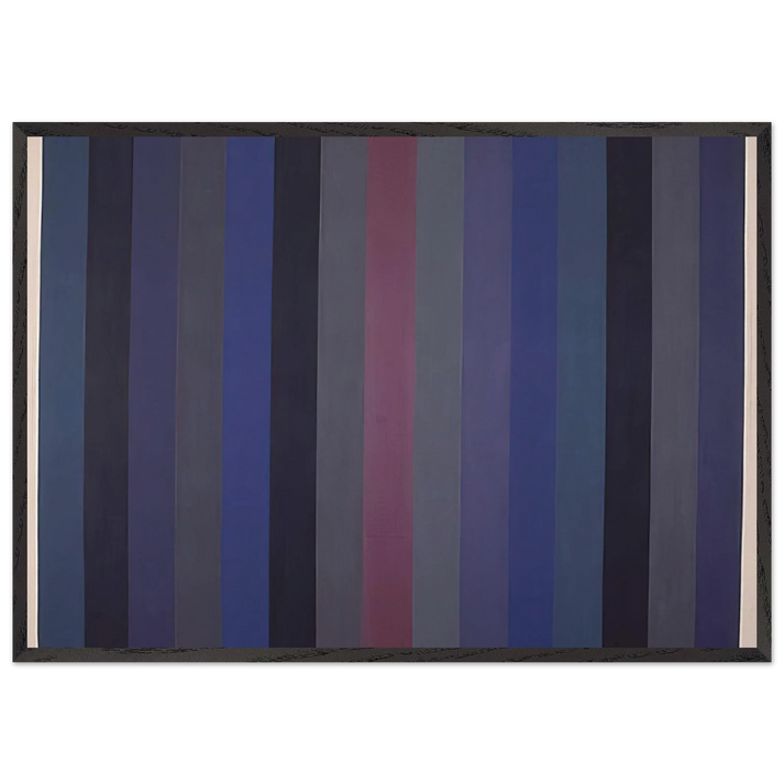 Voodoo - 1984 - Gene Davis 70x100 cm / 28x40 inches Framed Art Print – Black Wooden Frame