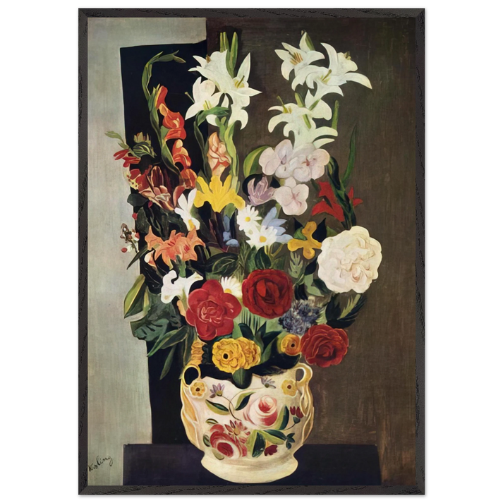 NOT IDENTIFIED 11 N2 - Moise Kisling 70x100 cm / 28x40 inches Framed Art Print – Black Wooden Frame