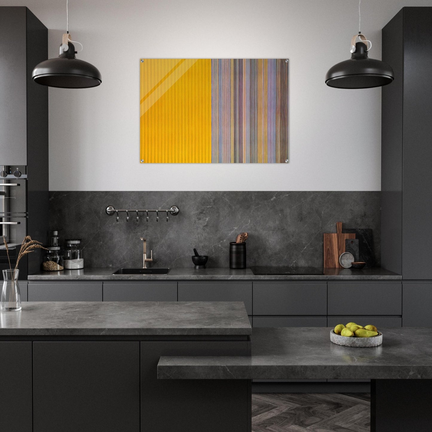 Half Lemon - 1969 - Gene Davis Acrylic Print - 70x100 cm / 28x40″ inches