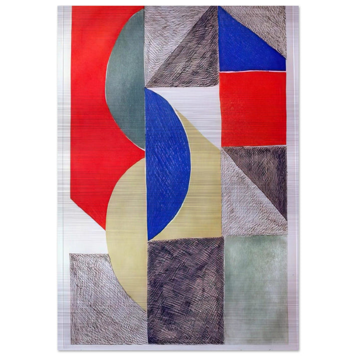 ABSTRACT COMPOSITION - Sonia Delaunay Brushed Aluminum Print - 70x100 cm / 28x40 inches | Sonia Delaunay Aluminum Print | Sonia Delaunay Prints