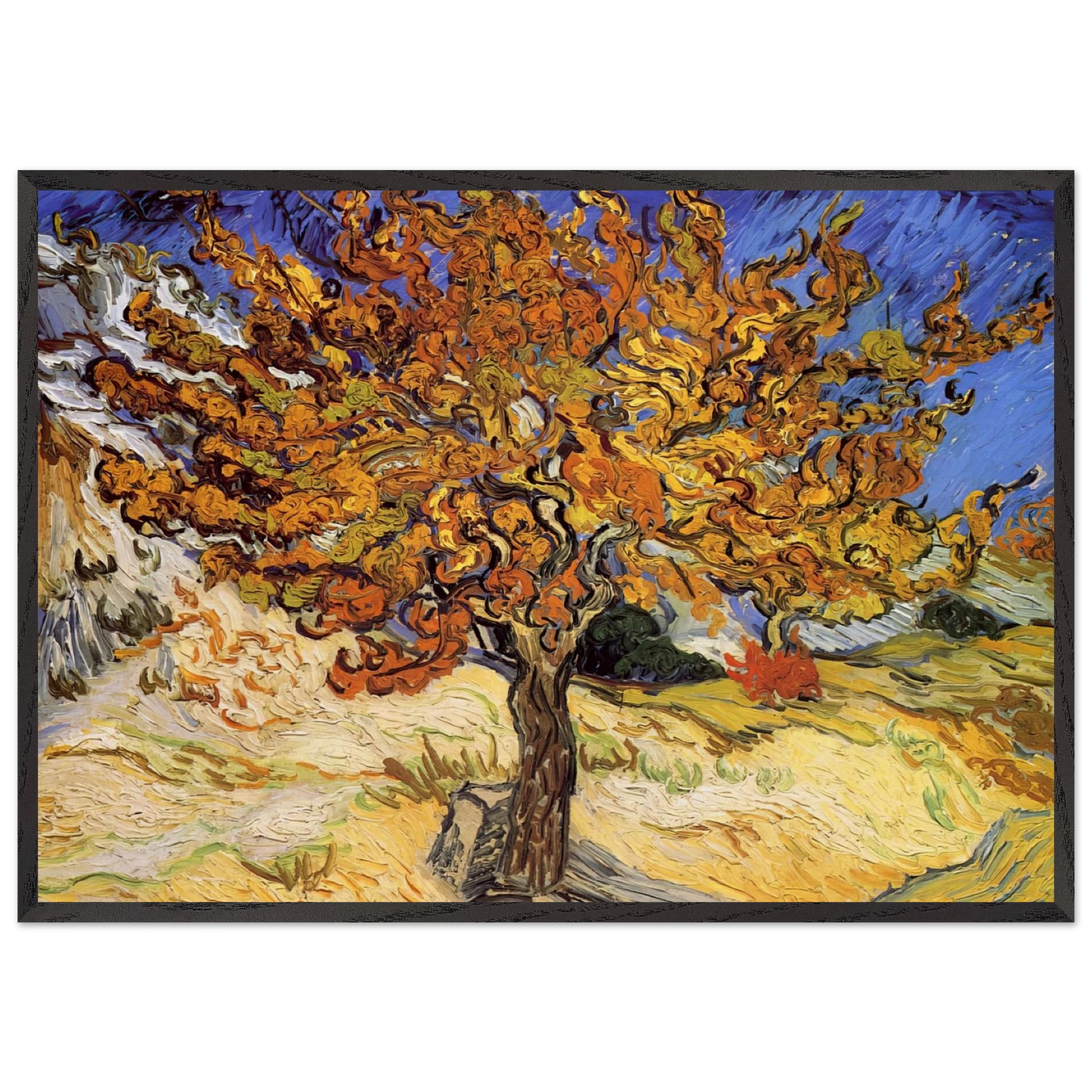Mulberry Tree - Vincent van Gogh Framed Art Print – Black Wooden Frame - Default Title - -Framed Art Print