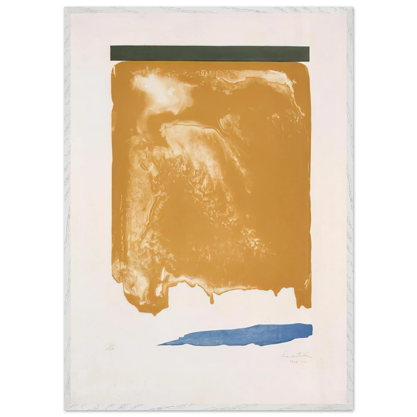 Helen Frankenthaler - Persian Garden - 1966 Wall art - 60x80 cm / 24x32 inches - Premium Wooden Framed Poster With Fine Art Paper - White frame