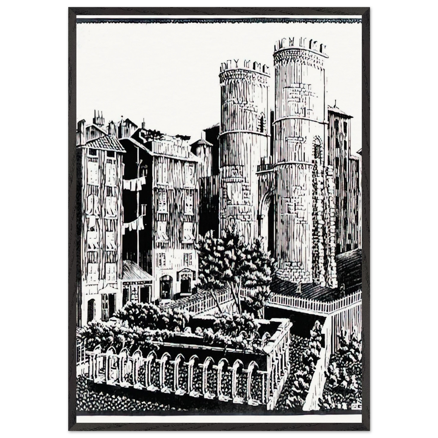 ESCHER 25 - MC Escher Framed Art Print – Black Wooden Frame - Default Title - -Framed Art Print