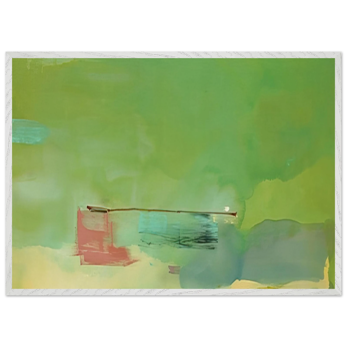 Helen Frankenthaler - Springscape - 1975 Wall art - A3 (29.7 x 42 cm) - Premium Wooden Framed Poster With Fine Art Paper - Black frame