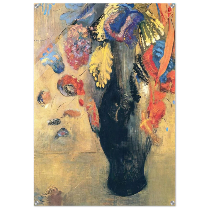 FLOWERS - Odilon Redon Acrylic Print - 70x100 cm / 28x40″ inches | Odilon Redon Wall Art | Odilon Redon Prints