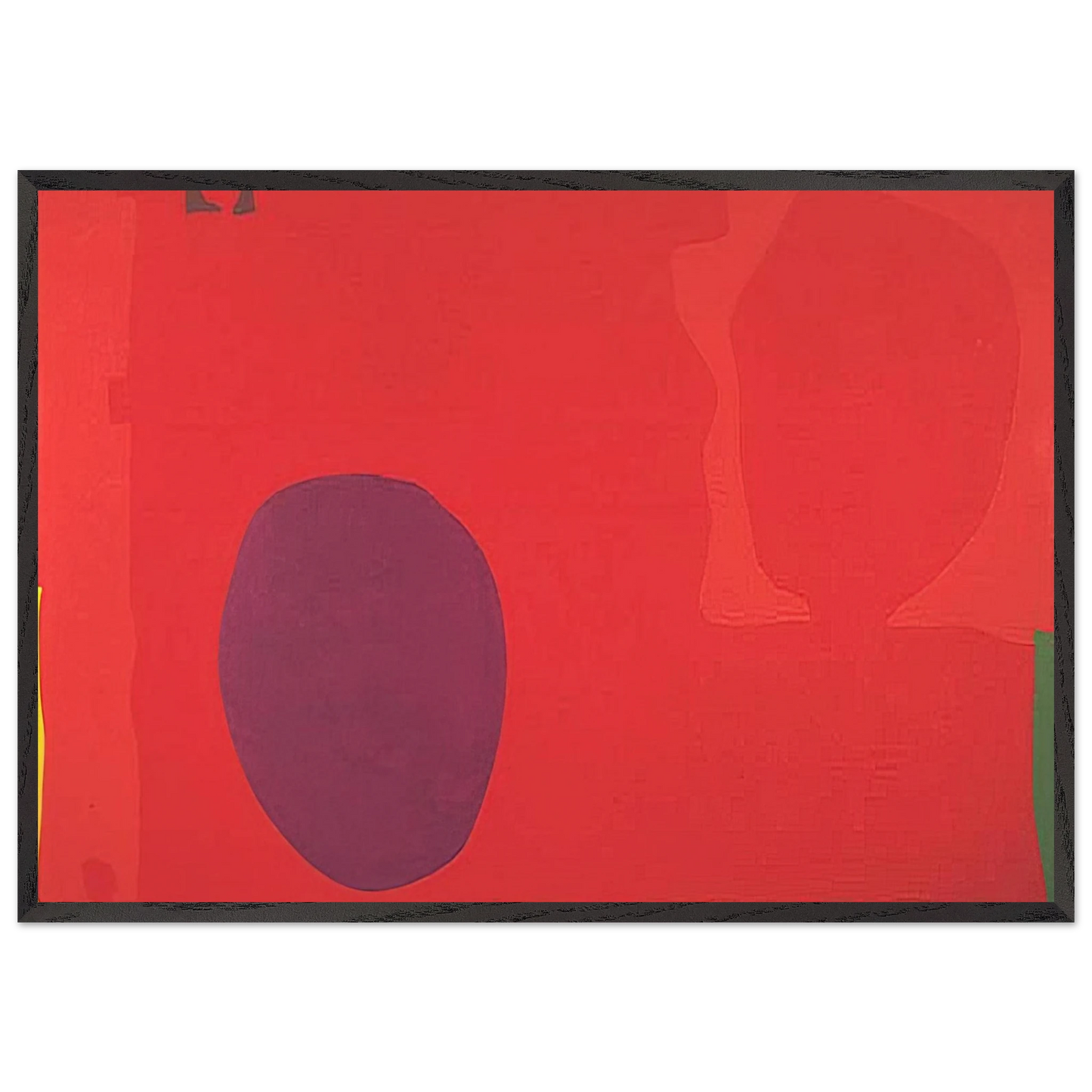Cadmium with Violet Scarlet Emerald Lemon and Venetian - 1969 - Patrick Heron 70x100 cm / 28x40 inches Framed Art Print – Black Wooden Frame