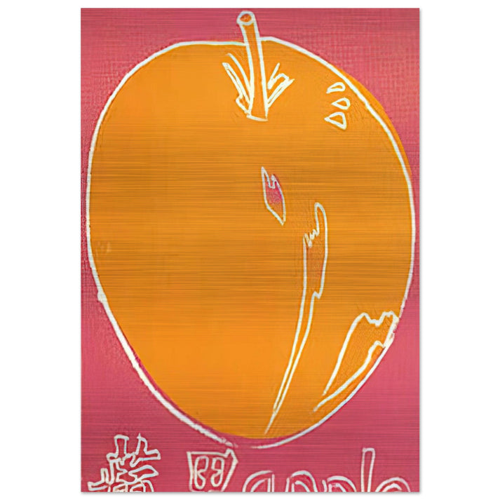 Apple - Andy Warhol Brushed Aluminum Print - 70x100 cm / 28x40 inches | Andy Warhol Aluminum Print | Andy Warhol Prints