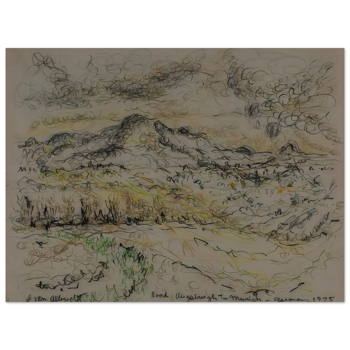 Ivan Albright - ROAD AUGSBURG TO MUNICH GERMANY 1975 Fine Art Poster - Default Title