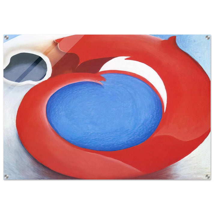 Goat's Horn With Red - Georgia O'Keeffe Acrylic Print - 70x100 cm / 28x40″ inches | Georgia O'Keeffe Wall Art | Georgia O'Keeffe Prints