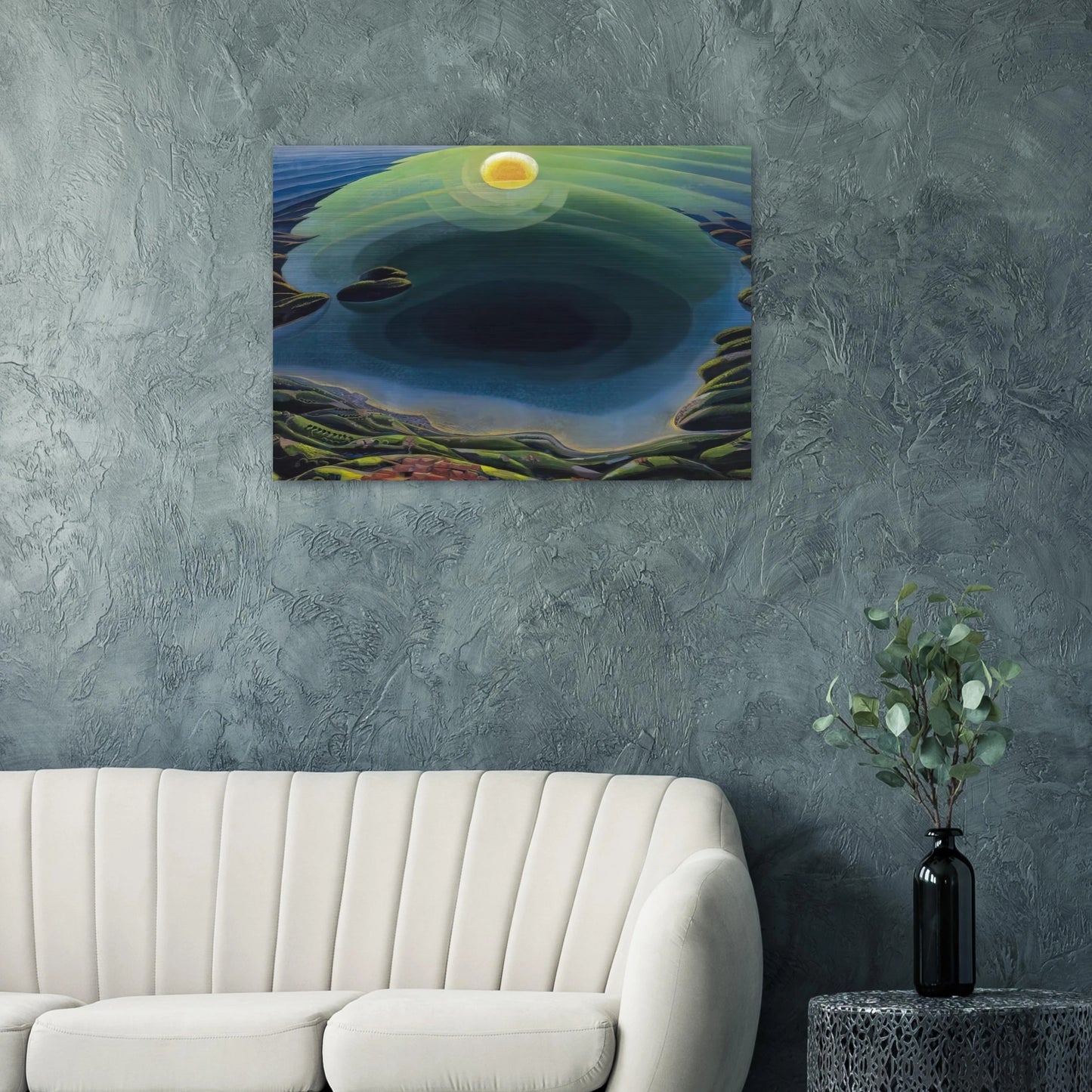 Aurora sul Golfo - 1935 - Gerardo Dottori Brushed Aluminum Print - 70x100 cm / 28x40 inches | Gerardo Dottori Aluminum Print | Gerardo Dottori Prints