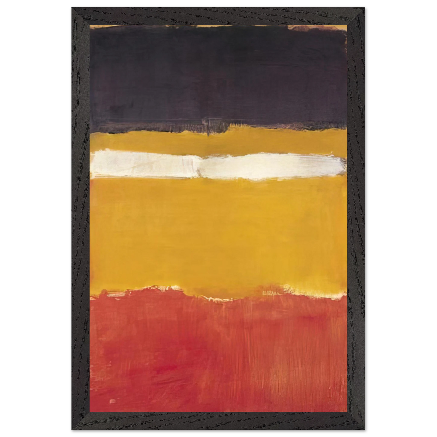 Mark Rothko - Number 24 Untitled - 1951 Wall Art - 60x80 cm / 24x32 inches - Premium Wooden Framed Poster With Fine Art Paper - Black frame