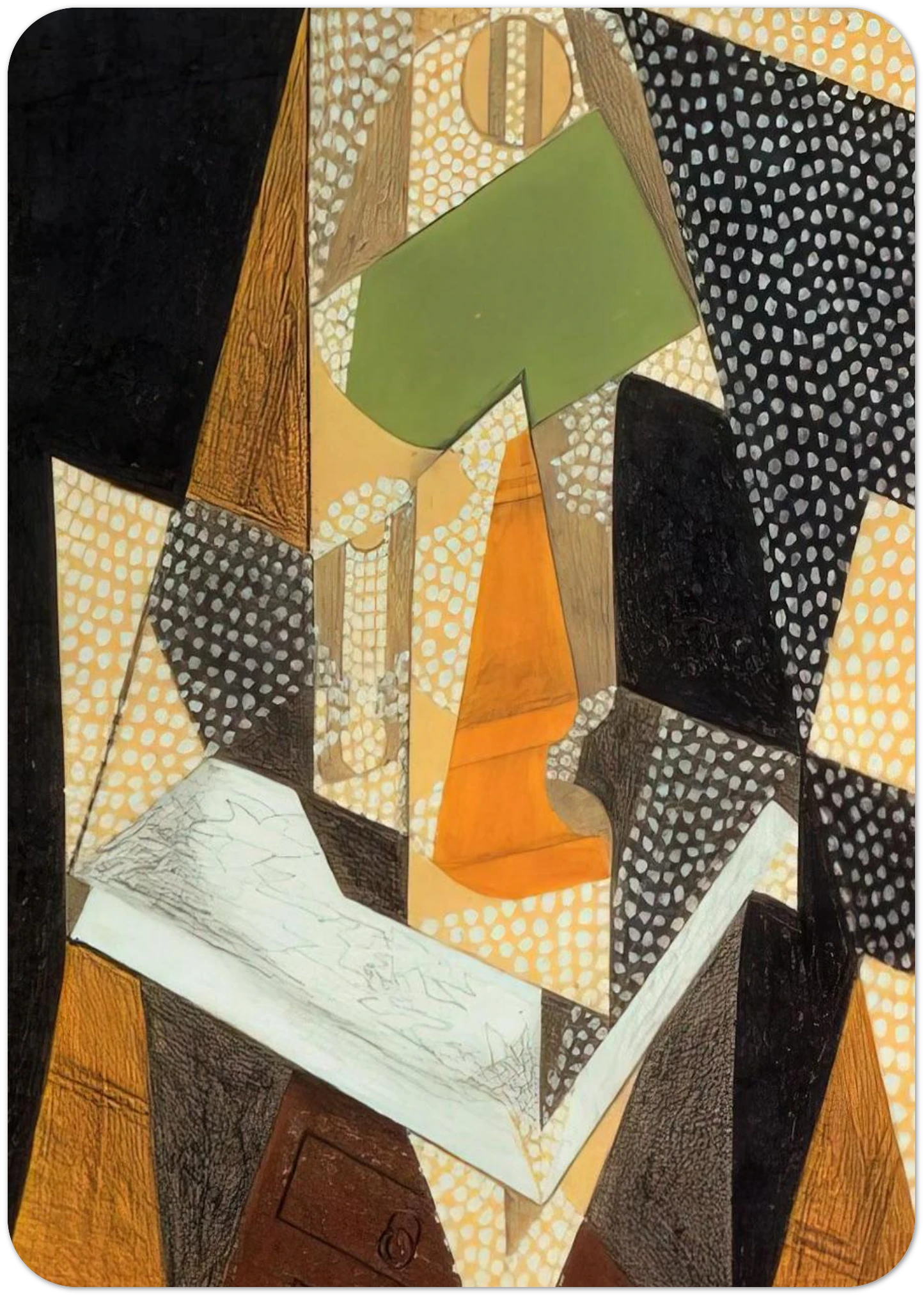 LAMP 1916 By Juan Gris Pack of 10 Post Cards | Juan Gris Post Cards | A6 (10.5 x 14.8 cm) - 4.1 x 5.8 inches