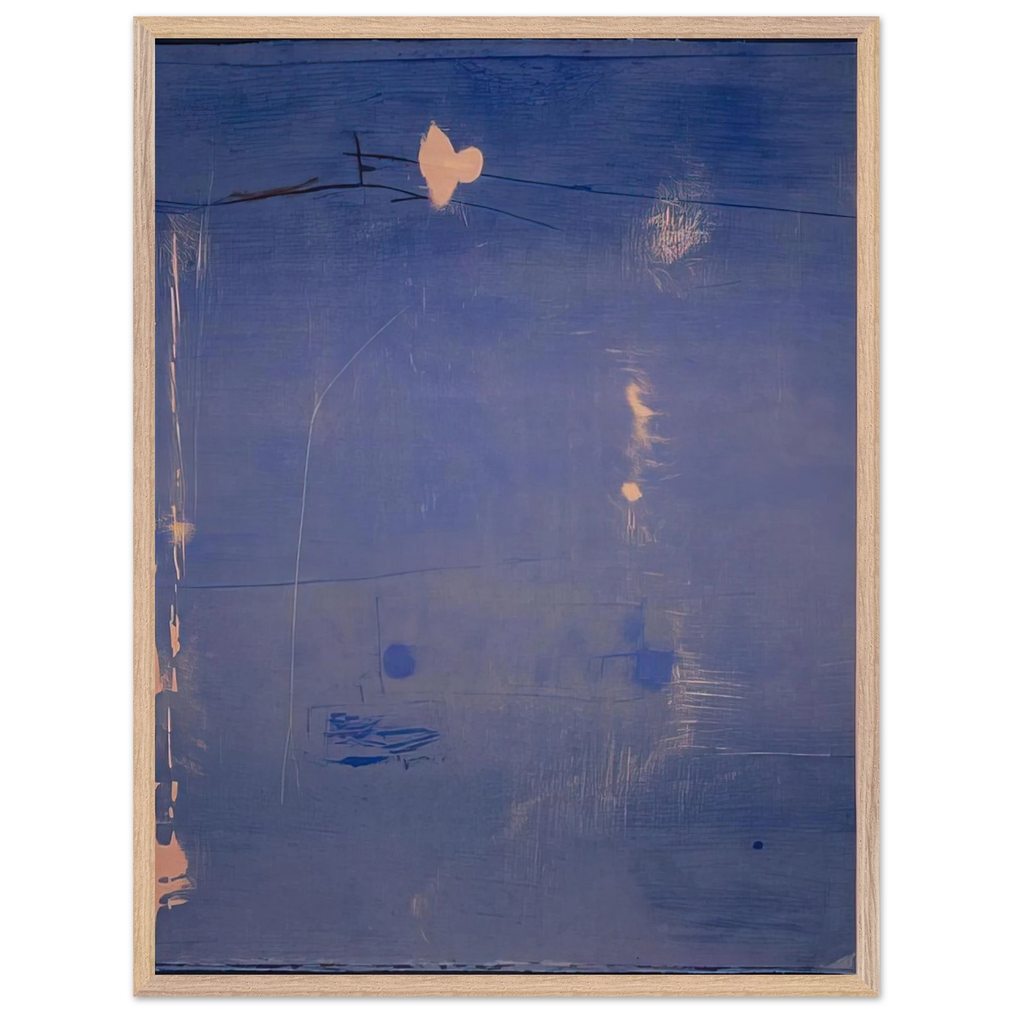 Helen Frankenthaler - Cameo - 1980 Wall art - 60x80 cm / 24x32 inches - Premium Wooden Framed Poster With Fine Art Paper - White frame