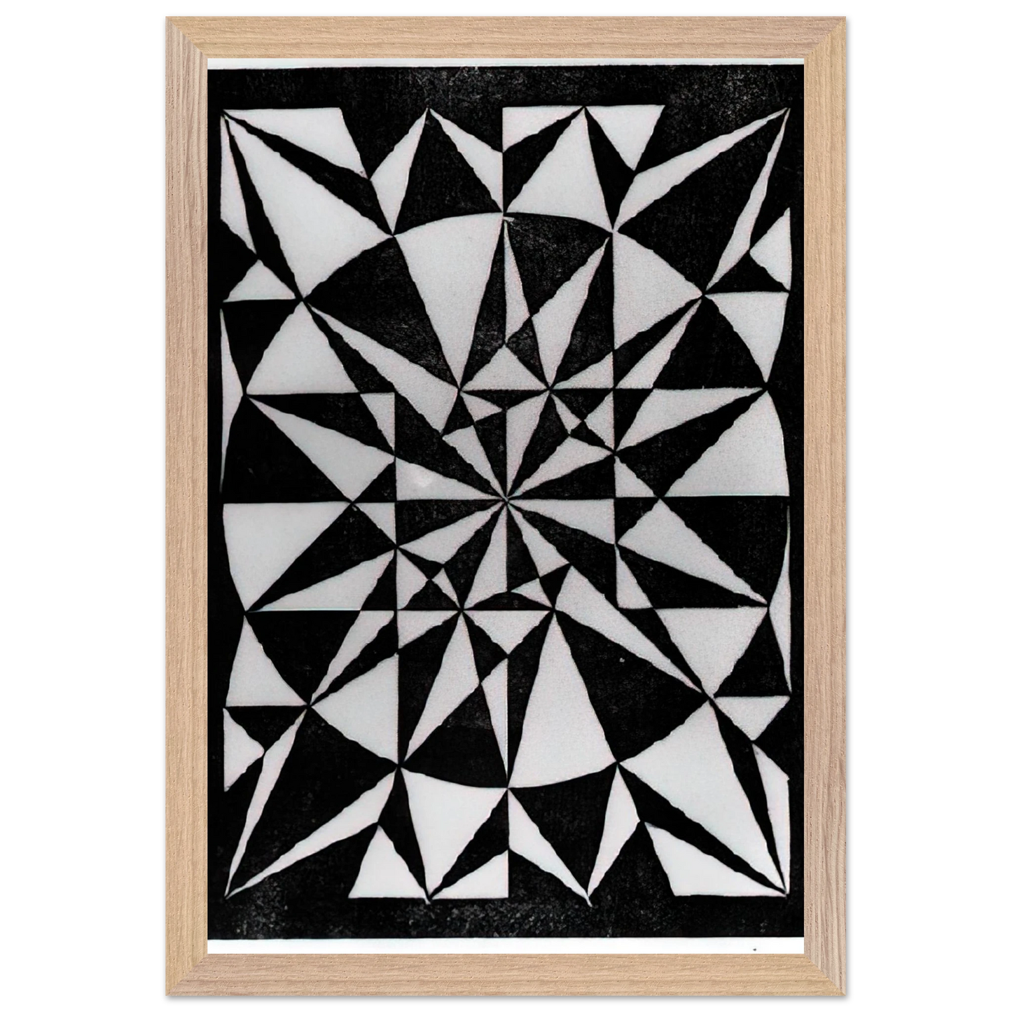 MC Escher - FLOR DE PASCUA BEAUTIFUL Wall Art - 60x80 cm / 24x32 inches - Premium Wooden Framed Poster With Fine Art Paper - Wood frame