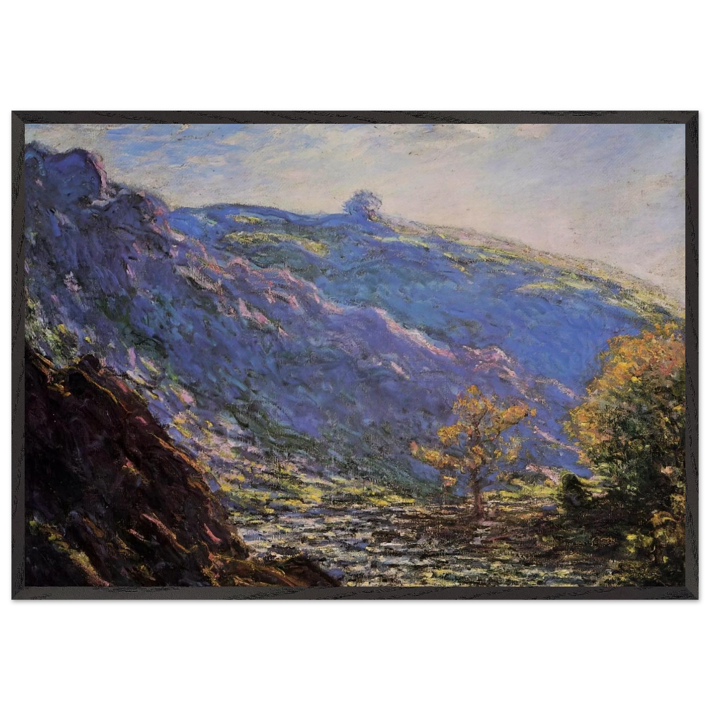 The Old Tree Sunlight on the Petit Cruese - claude monet Framed Art Print – Black Wooden Frame - Default Title - -Framed Art Print