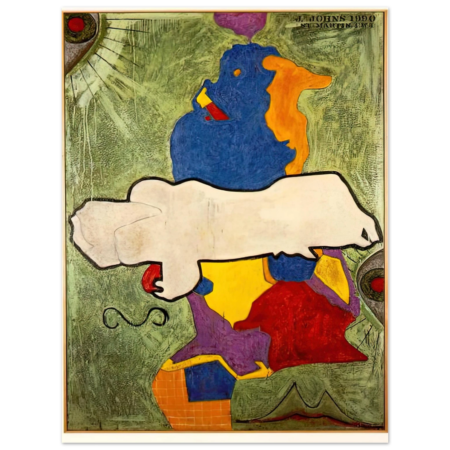 Jasper Johns - GREEN ANGEL Fine Art Poster - Default Title