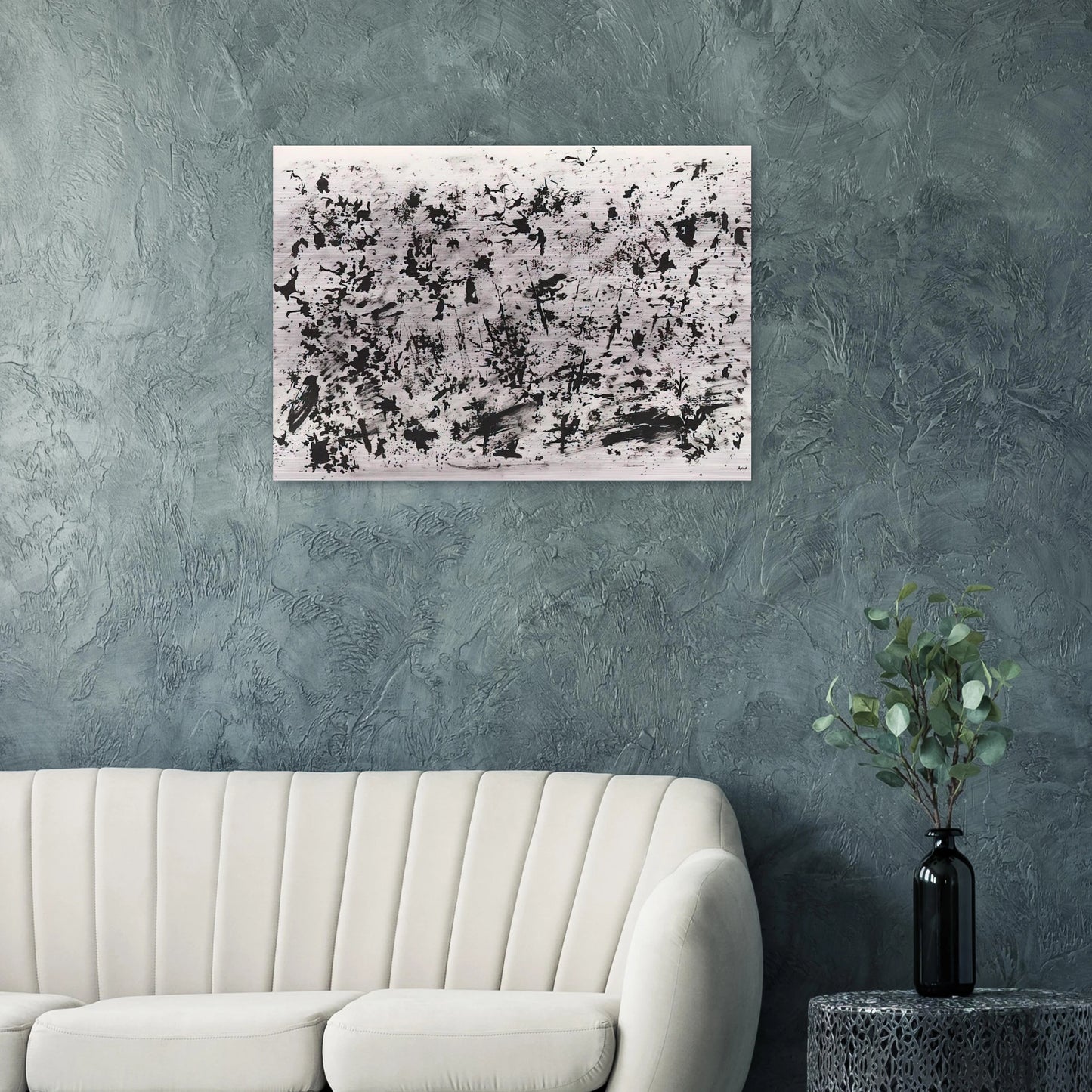 UNTITLED 1962 - Henri Michaux Brushed Aluminum Print - 70x100 cm / 28x40 inches | Henri Michaux Aluminum Print | Henri Michaux Prints