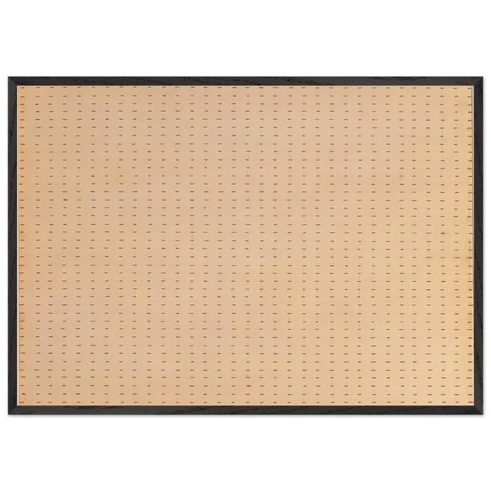 Untitled White Flower - Agnes Martin 70x100 cm / 28x40 inches Framed Art Print – Black Wooden Frame