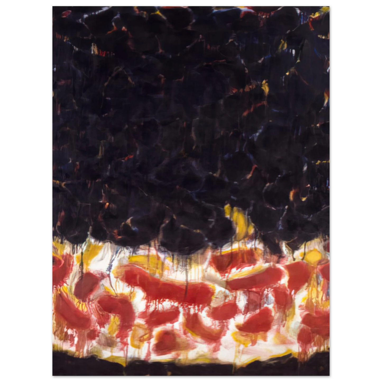 Sam Francis - Red and Black Fine Art Poster - Default Title