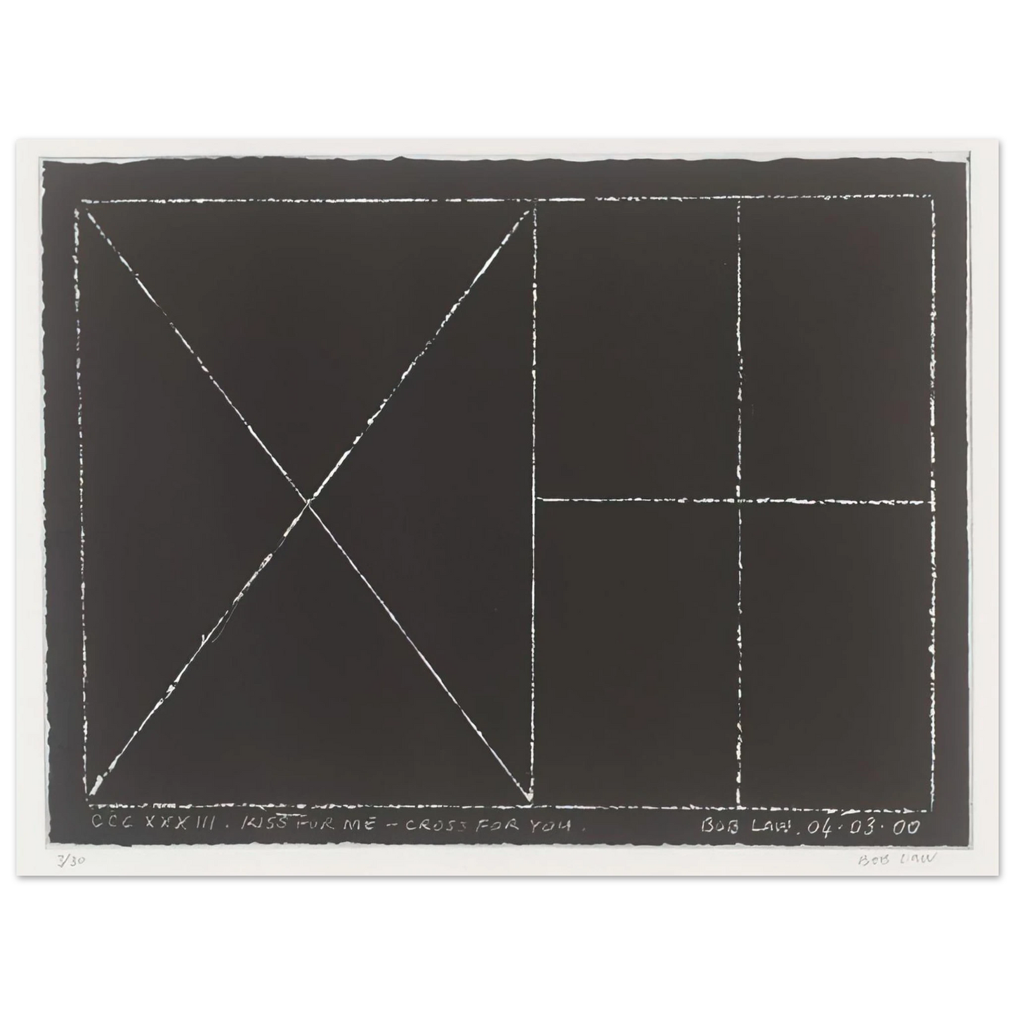 Bob Law - Kiss for Me - Cross for You - 2000 Fine Art Poster - Default Title