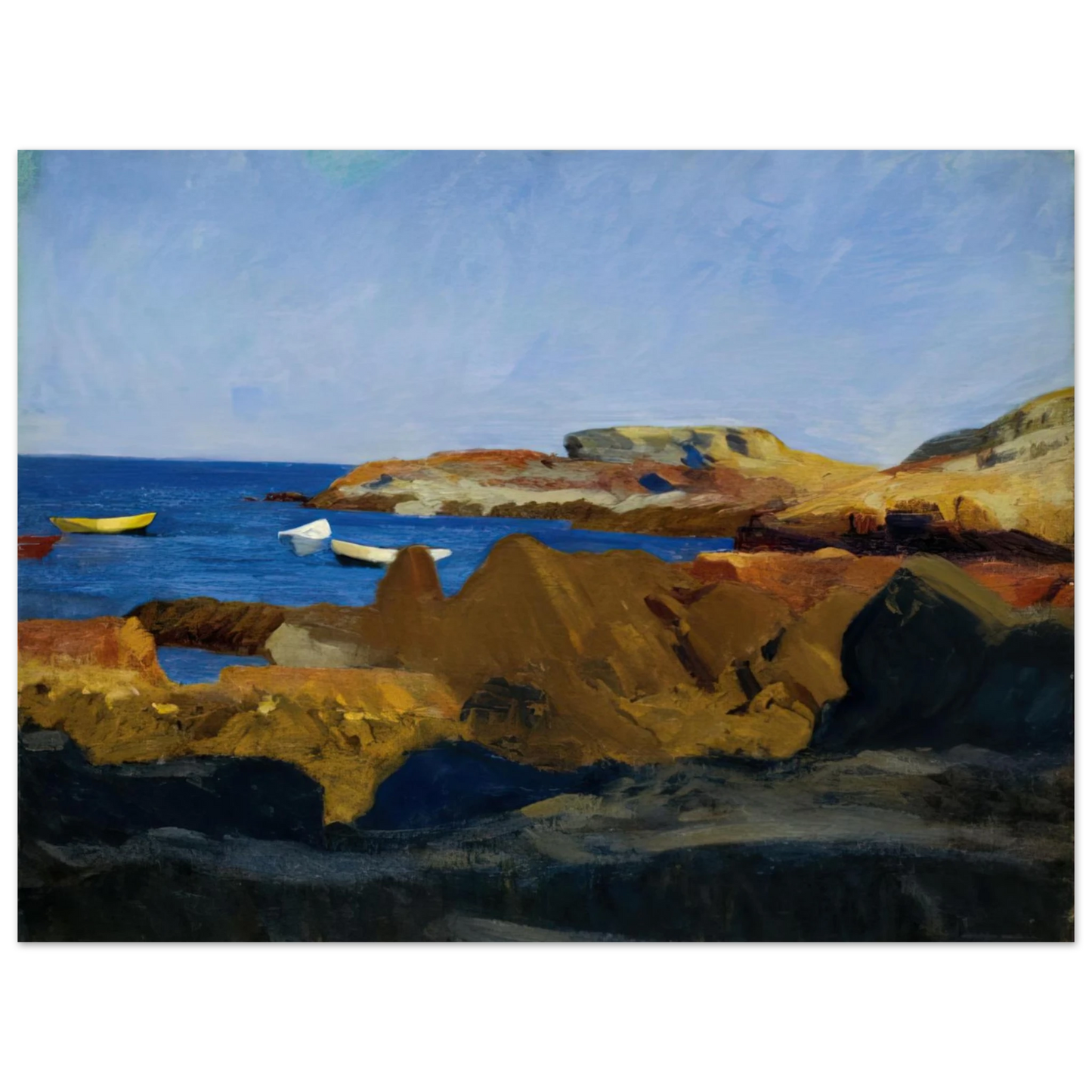 Edward Hopper - Cove at Ogunquit Fine Art Poster - 13x18 cm / 5x7 inches