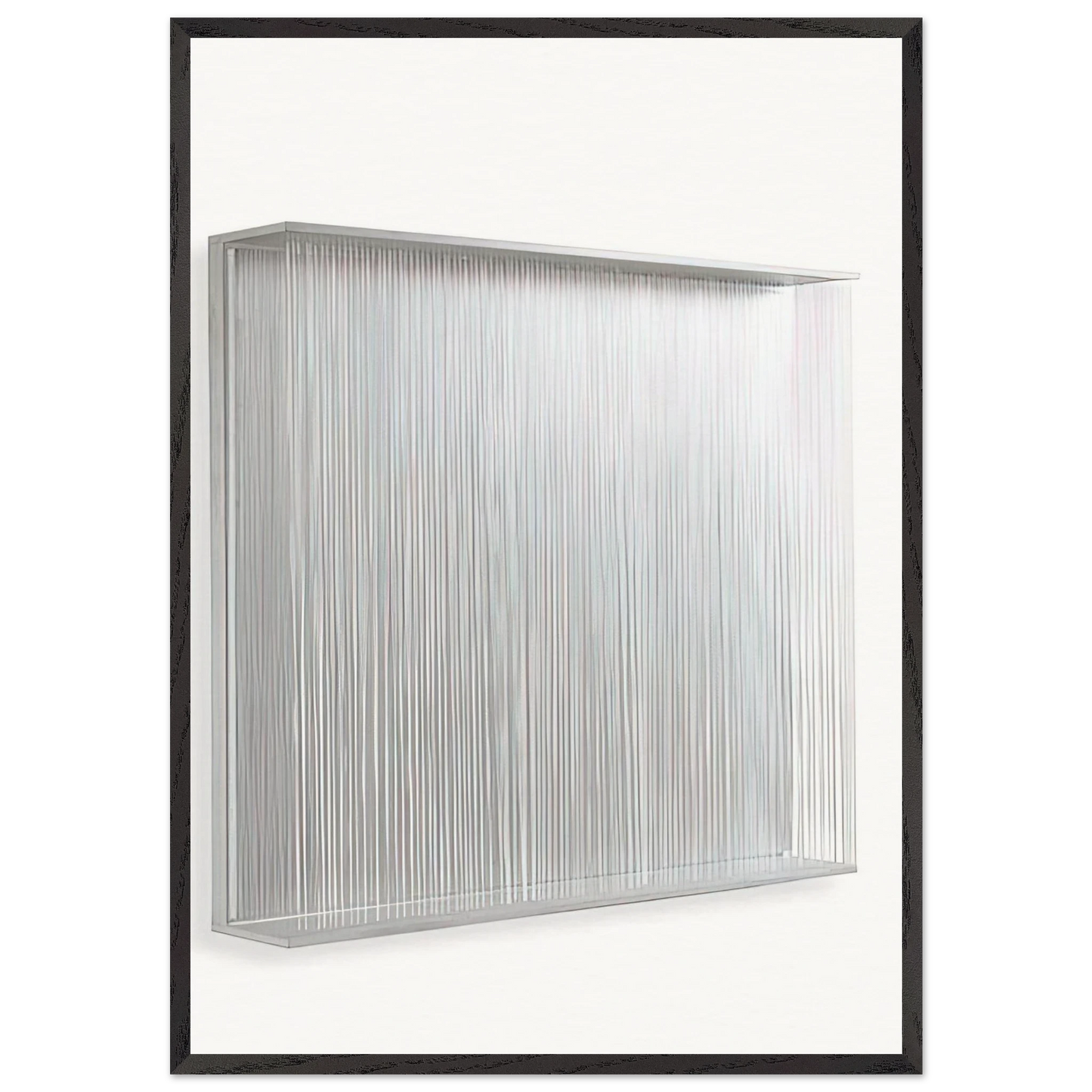 VIBRATION BLANCHE 1995 - Jesus Rafael Soto 70x100 cm / 28x40 inches Framed Art Print – Black Wooden Frame