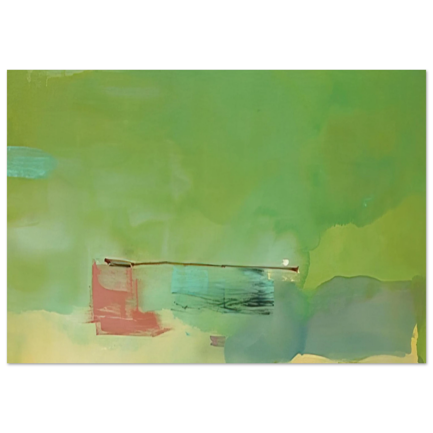 Helen Frankenthaler - Springscape - 1975 Wall art - 40x50 cm / 16x20 inches - Premium Wooden Framed Poster With Fine Art Paper - Wood frame