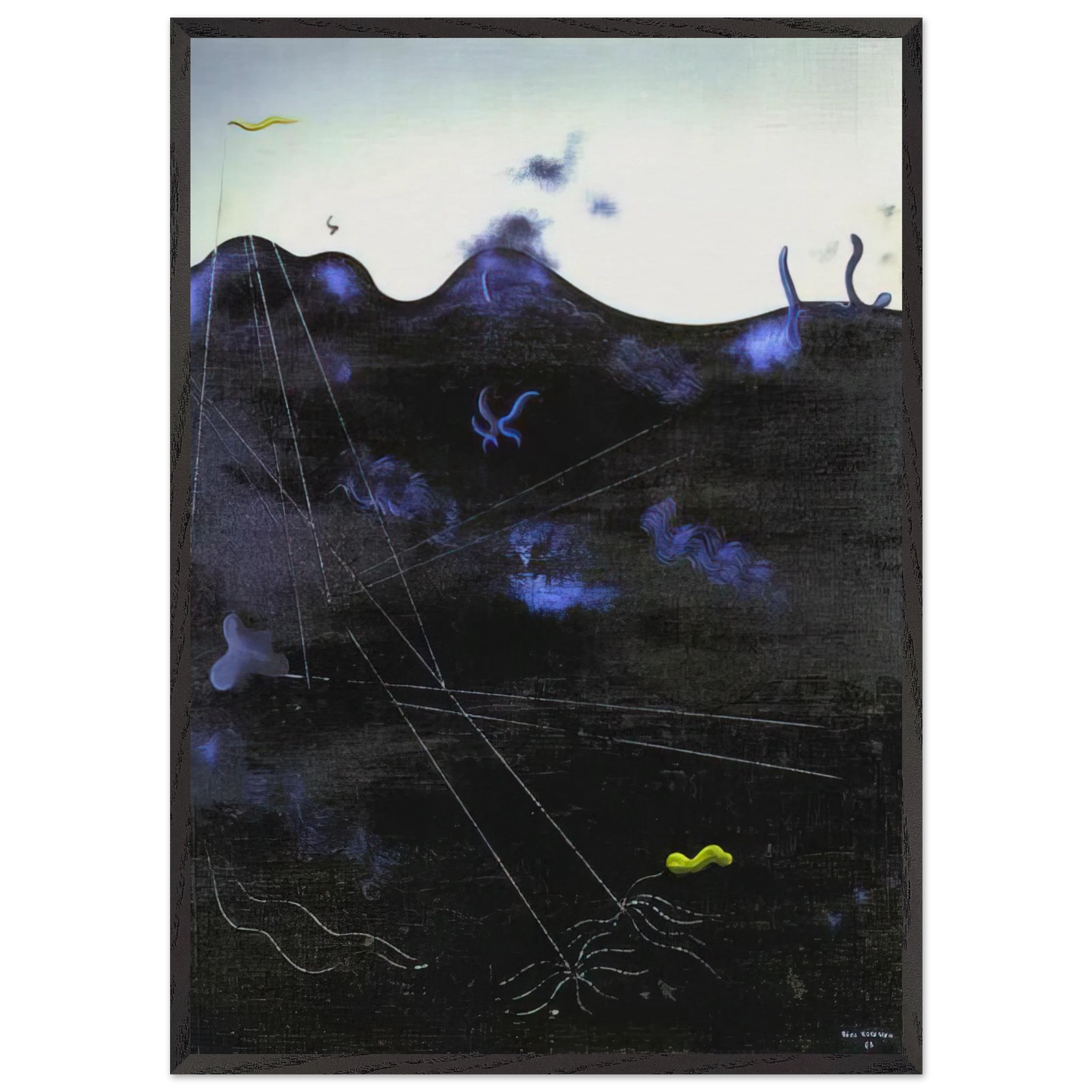 Blue Bed - Yves Tanguy Framed Art Print – Black Wooden Frame - Default Title - -Framed Art Print