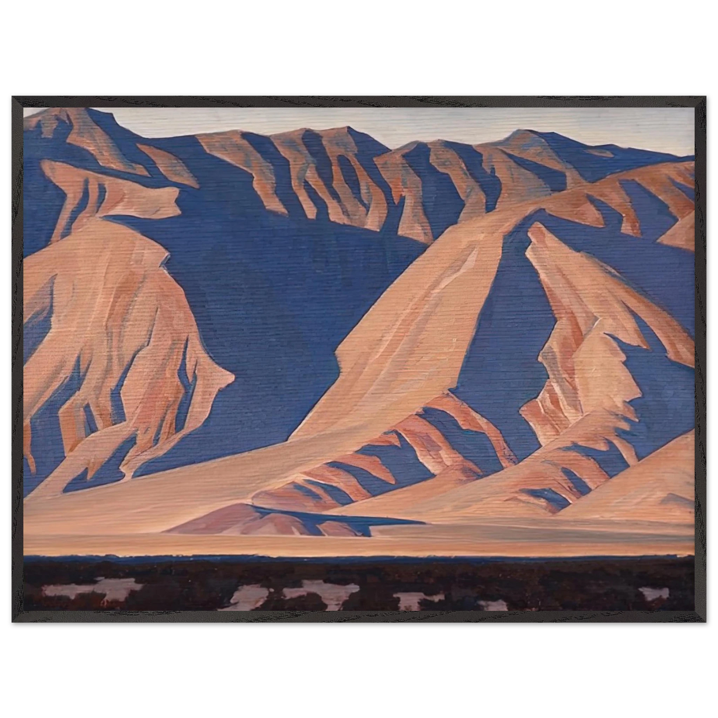 Maynard Dixon - INYO MOUNTAINS 1944 Wall art - 20x25 cm / 8x10 inches - Premium Wooden Framed Poster With Fine Art Paper-canvas - Black frame