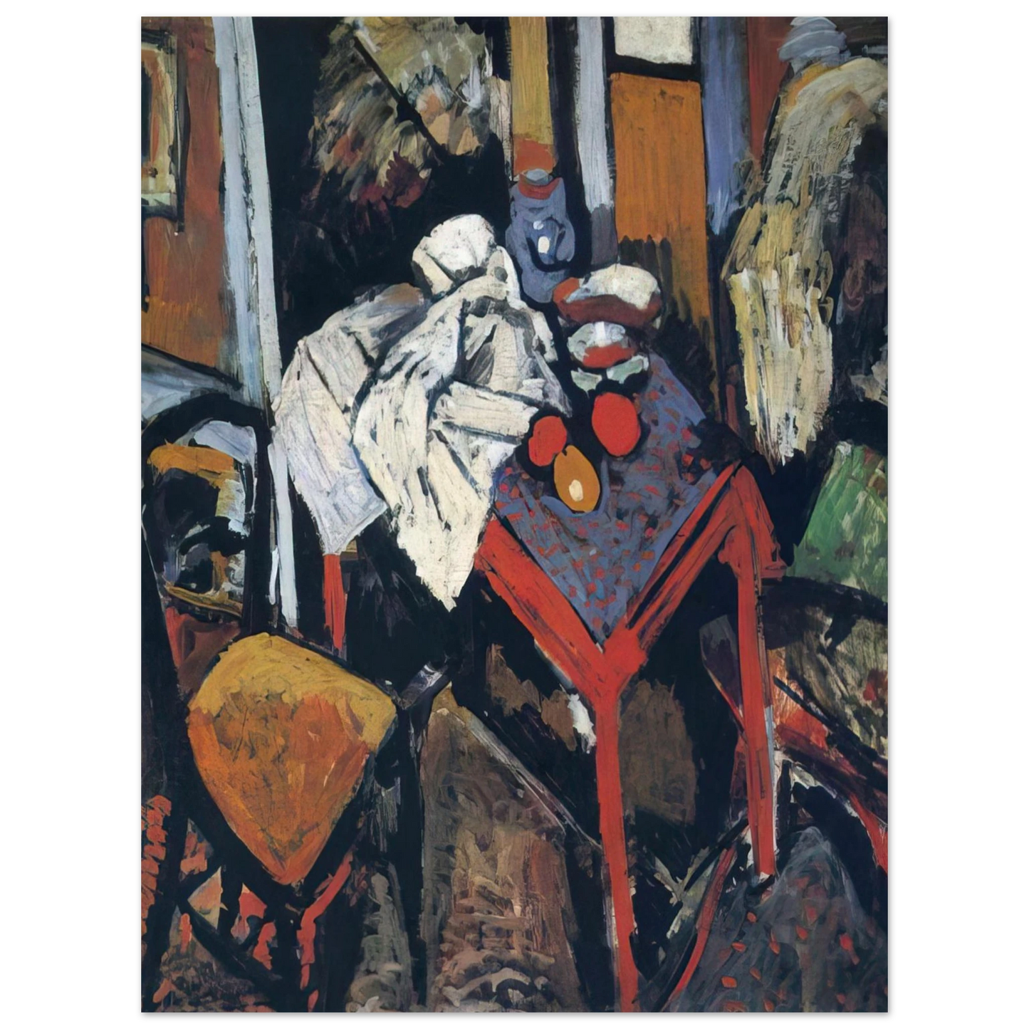 Andre Derain - STILL LIFE ON THE RED TABLE 1904 Fine Art Poster - Default Title