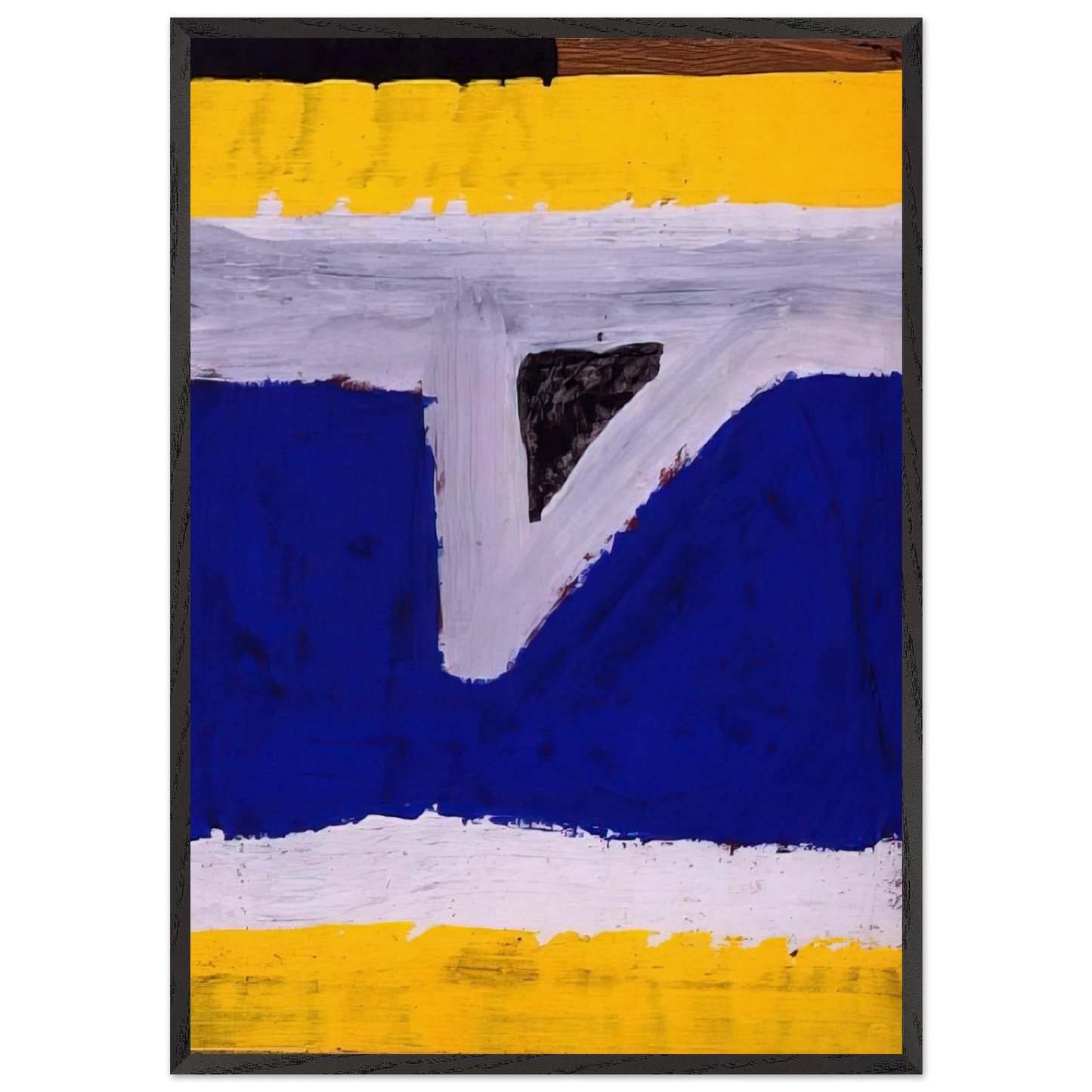 Untitled G-60-06 - Al Held Framed Art Print – Black Wooden Frame - Default Title - -Framed Art Print